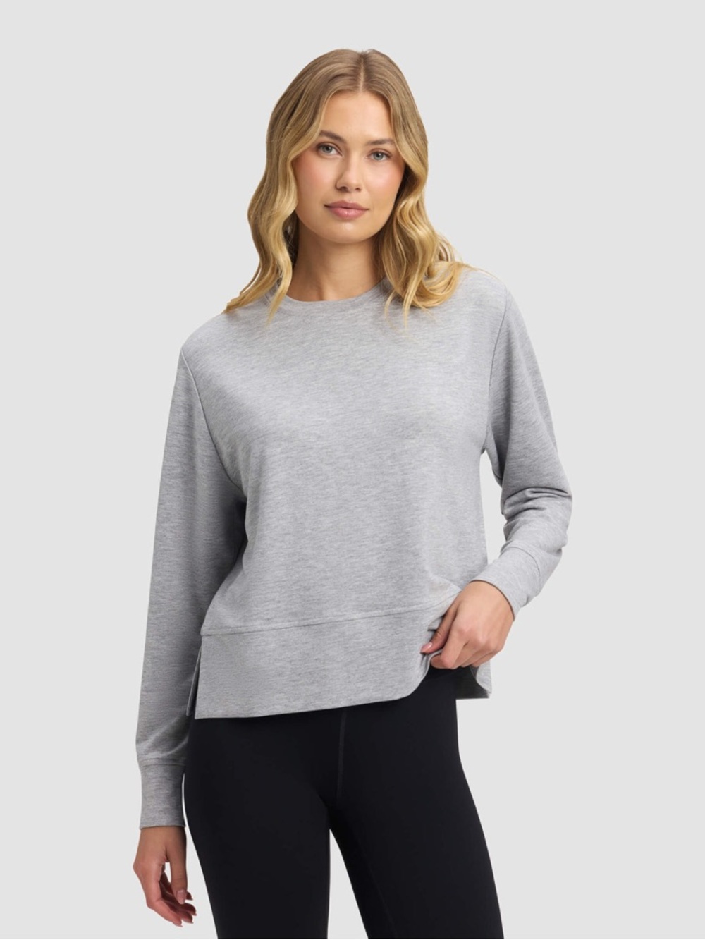 Cozy Earth Luxe Crewneck Sweatshirt Sage Green Size Small Soft Lounge